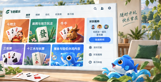 飞驰娱乐安卓应用主视觉合成图